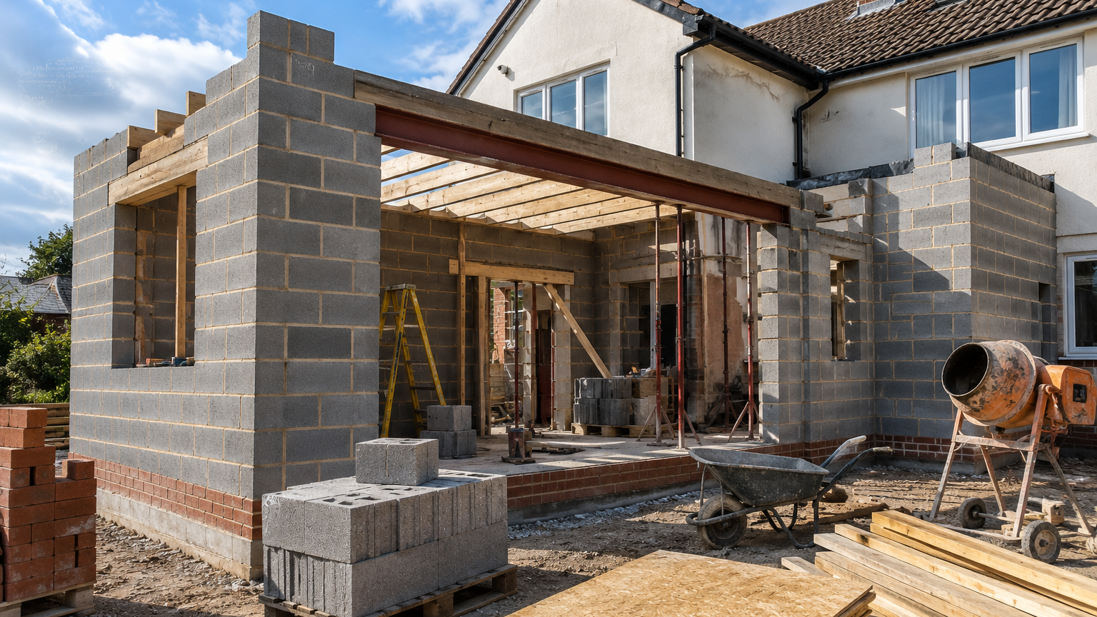 ChatGPT Image Jul 3, 2026, 07_44_09 AM Home extension project in Newton Abbot illustrating planning permission requirements for residential building works.